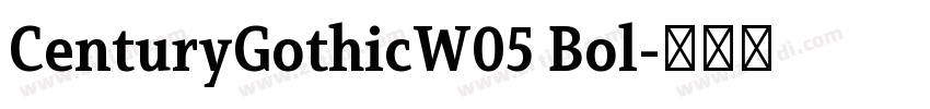 CenturyGothicW05 Bol字体转换